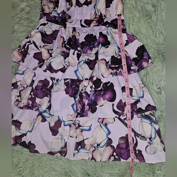 Banana Republic Floral Lilac Sleeveless Dress Size 0 - Picture 8 of 10